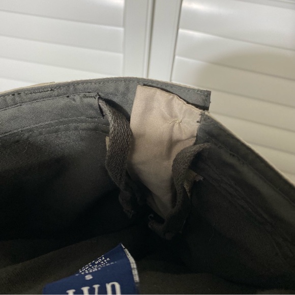 Vintage 2000s Gap Fleece Lined Khaki Cargo Skater Punk Reflective Pants Small 34 - Picture 10 of 10